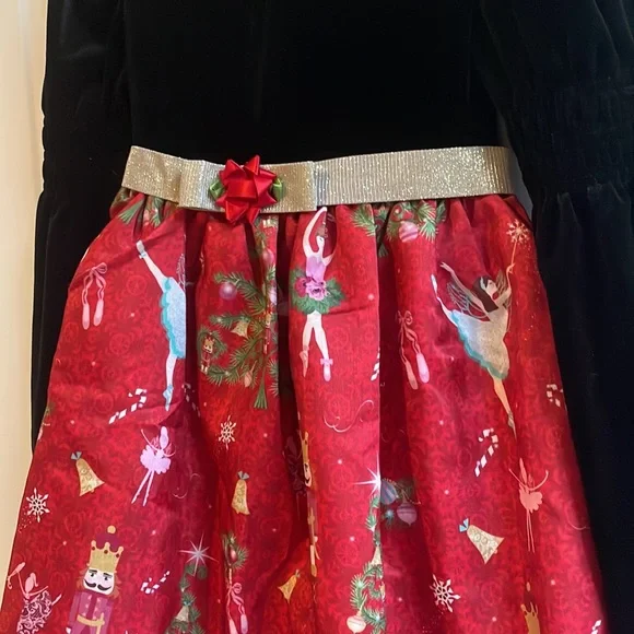 Bonnie Jean Little Girls’ Christmas “Holiday Velvet Nutcracker” Dress